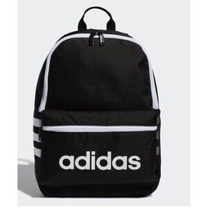 Adidas Classic 3 Stripe Backpack Youth Cooler Pocket Padded Strap Black